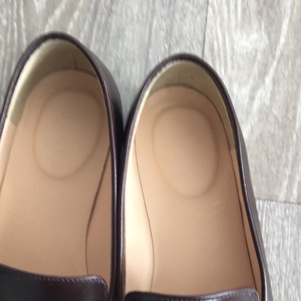 J. Crew Brown leather loafers Size 7 $200 - Picture 7 of 9
